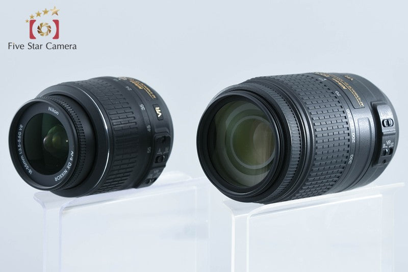 "Count 3,335" Nikon D5100 16.2 MP DSLR Camera 18-55 55-300 Lenses from Japan