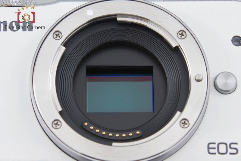 Canon EOS M10 White 18.0 MP Digital Mirrorless Camera 15-45 55-200 Lenses w/ Box