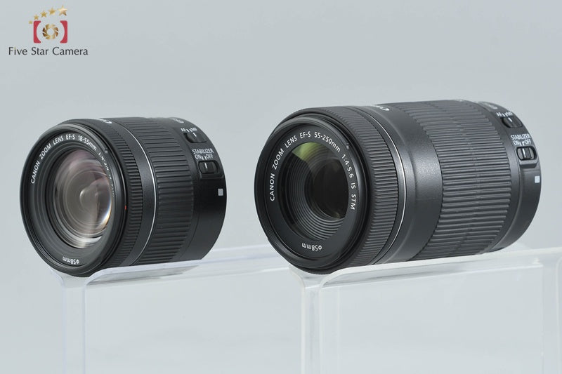 "Count 5,398" Canon EOS Kiss X9i / Rebel T7i / 800D 24.2 MP 18-55 55-250 Lenses