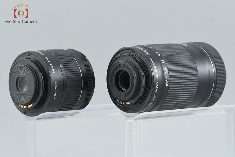 "Count 5,398" Canon EOS Kiss X9i / Rebel T7i / 800D 24.2 MP 18-55 55-250 Lenses