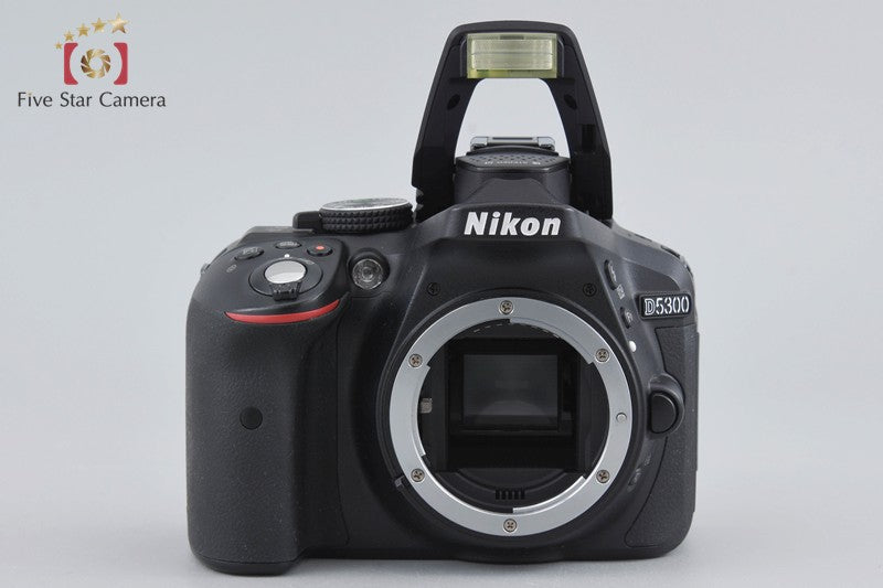 Nikon D5300 Black 24.2 MP DSLR Camera AF-P 18-55 70-300 VR Lenses w/ Box