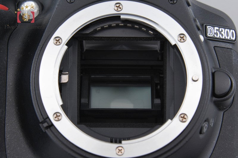 Nikon D5300 Black 24.2 MP DSLR Camera AF-P 18-55 70-300 VR Lenses w/ Box