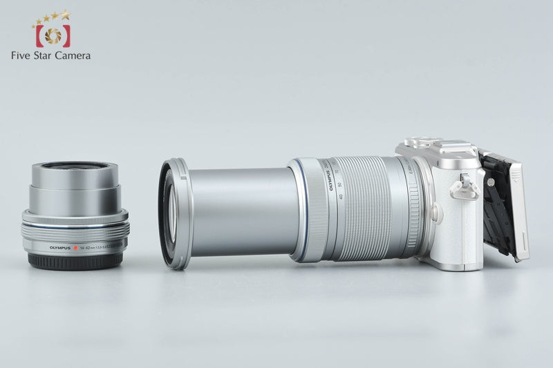 "Shutter count 82" Olympus PEN E-PL8 White 16.1 MP 14-42 40-150 Lenses