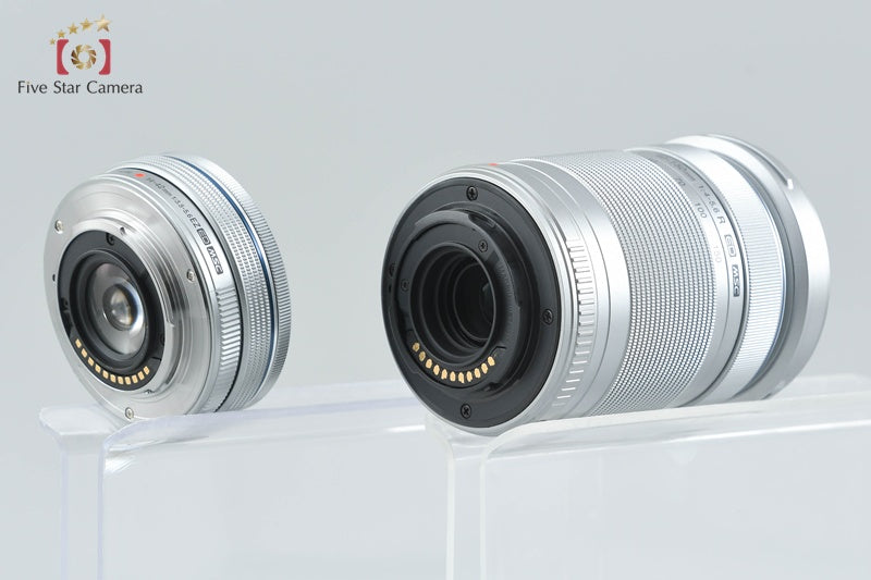 "Shutter count 82" Olympus PEN E-PL8 White 16.1 MP 14-42 40-150 Lenses