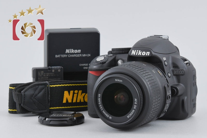 "Shutter count 2,348" Nikon D3100 Black 14.2 MP Digital SLR Camera 18-55 VR Lens