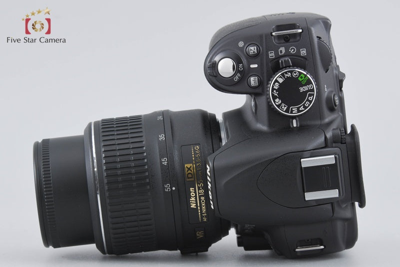 "Shutter count 2,348" Nikon D3100 Black 14.2 MP Digital SLR Camera 18-55 VR Lens