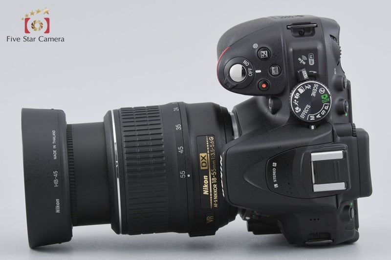 "Count 1,880" Nikon D5300 Black 24.2 MP DSLR Camera AF-S DX 18-55 VR Lens