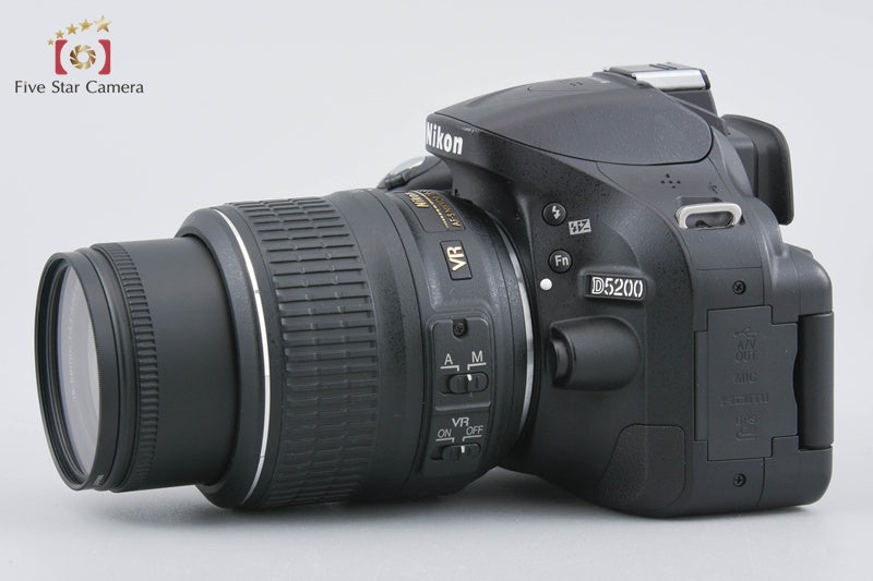 "Shutter count 5,137" Nikon D5200 Black 24.1 MP DSLR 18-55 VR Lens