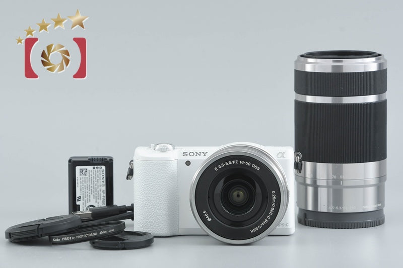 Sony α5100 ILCE-5100 White 24.3 MP 16-50 55-210 Lenses [Japanese Language Only]