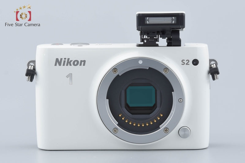"Shutter count 5,829" Nikon 1 S2 White 14.1 MP Digital Mirrorless Camera Body