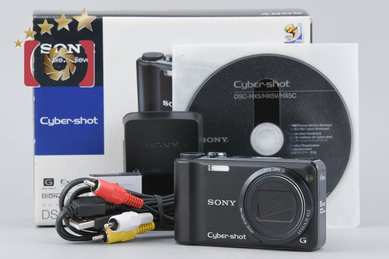 Sony Cyber-Shot DSC-HX5V Black Digital Camera w/ Box [Japanese Language Only]