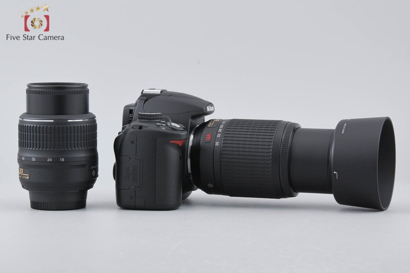 "Shutter count 474" Nikon D5000 12.3 MP DSLR Camera 18-55 55-200 VR Lenses