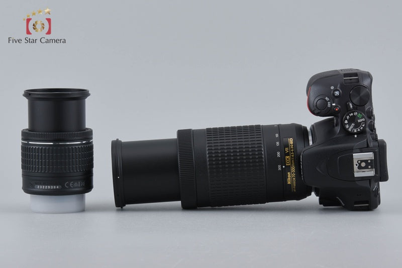 Count 1,509 Nikon D3500 Black 24.8 MP DSLR Camera 18-55 70-300 VR Lens w/ Box