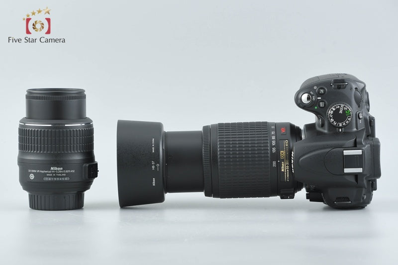 Shutter count 1,608 Nikon D5000 12.3 MP DSLR Camera 18-55 55-200 VR Lenses