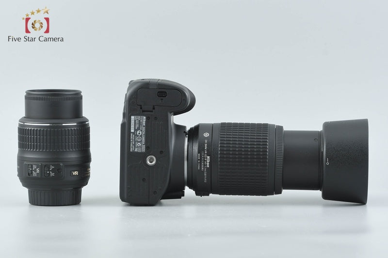 Shutter count 3,307 Nikon D3200 Black 24.2 MP DSLR 18-55 55-200 VR Lenses