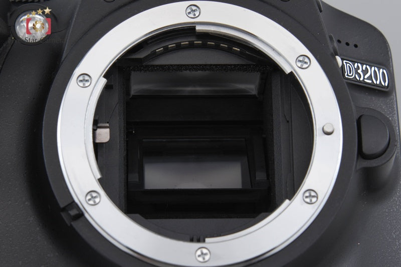 Nikon D3200 Black 24.2 MP Digital SLR Camera Body w/ Box