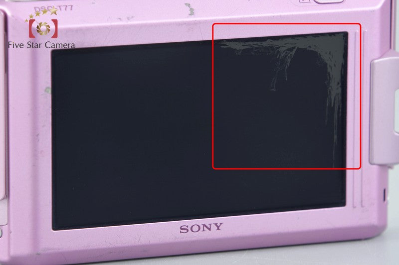 Sony Cyber-Shot DSC-T77 Pink 10.1 MP Digital Camera [Japanese Language Only]