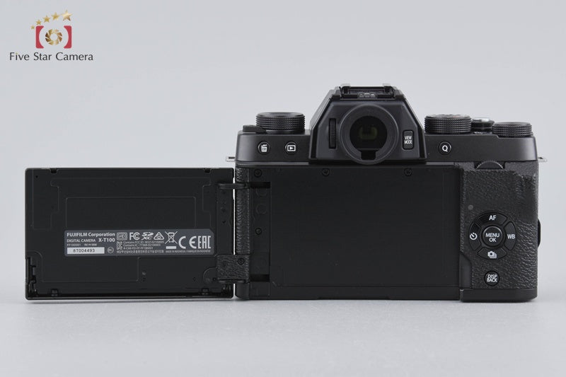 Fujifilm X-T100 Black 24.2 MP Digital Mirrorless Camera 15-45 50-230 Lens w/ Box