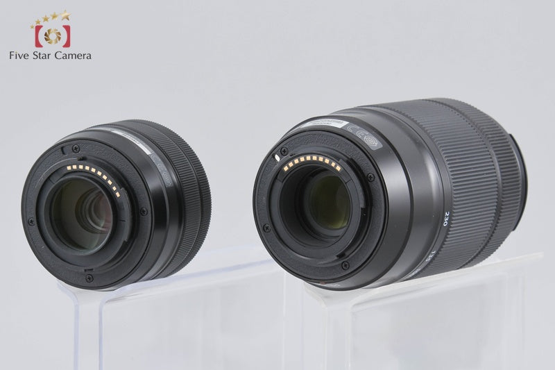 Fujifilm X-T100 Black 24.2 MP Digital Mirrorless Camera 15-45 50-230 Lens w/ Box