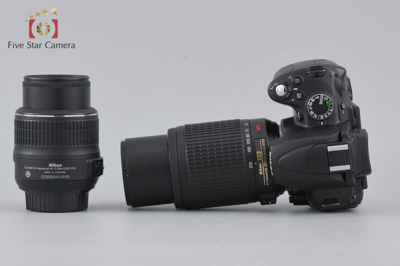 Shutter count 5,140 Nikon D5000 12.3 MP DSLR Camera 18-55 55-200 VR Lenses