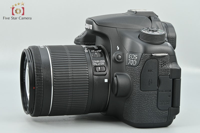 Canon EOS 70D 20.2 MP DSLR EF-S 18-55 55-250 IS STM Lens [Excellent]