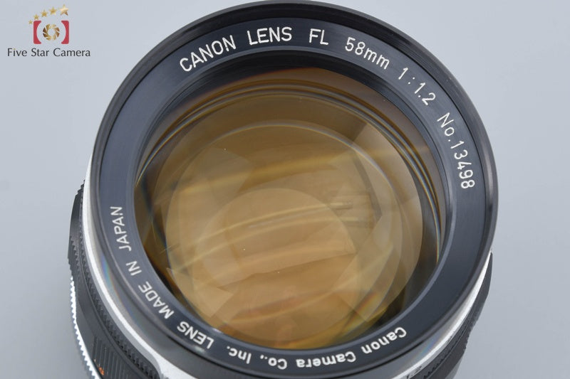 Canon FL 58mm f/1.2 FD Mount Lens