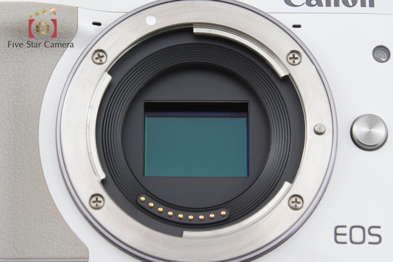 Canon EOS M3 White 24.2 MP Digital Camera EF-M 18-55 22 Lenses