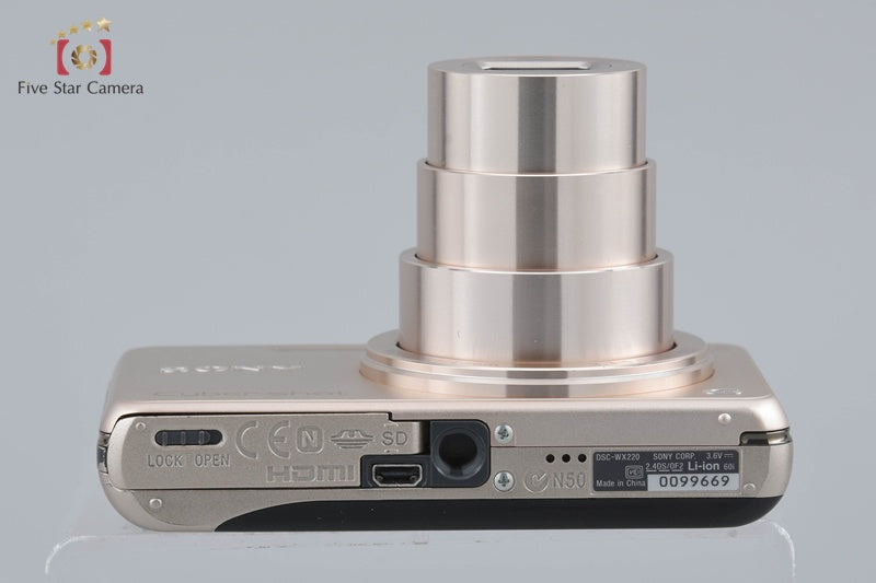 SONY Cyber-shot DSC-WX220 Gold 18.2 MP Digital Camera [Japanese Language Only]