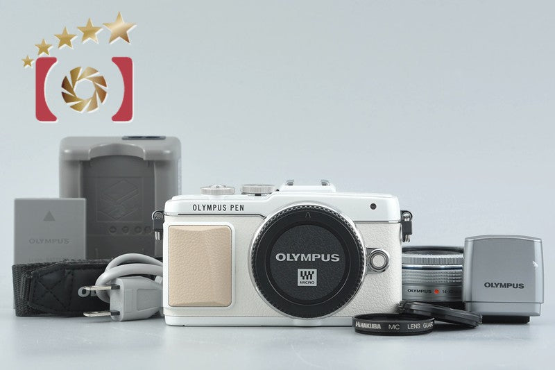 Shutter count 753 Olympus PEN Lite E-PL7 White 16.1 MP EZ 14-42 Lens