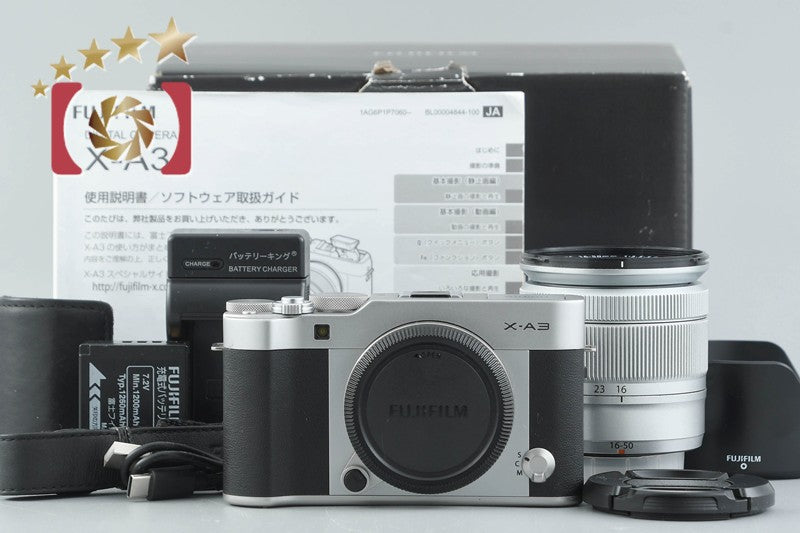 Fujifilm X-A3 Silver 24.2 MP Digital Camera XC 16-50mm Lens w/ Box
