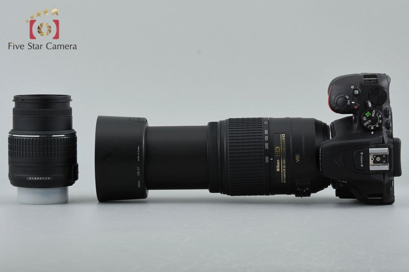 Count 2,116 Nikon D5500 Black 24.2 MP DSLR 18-55 55-300 Lenses