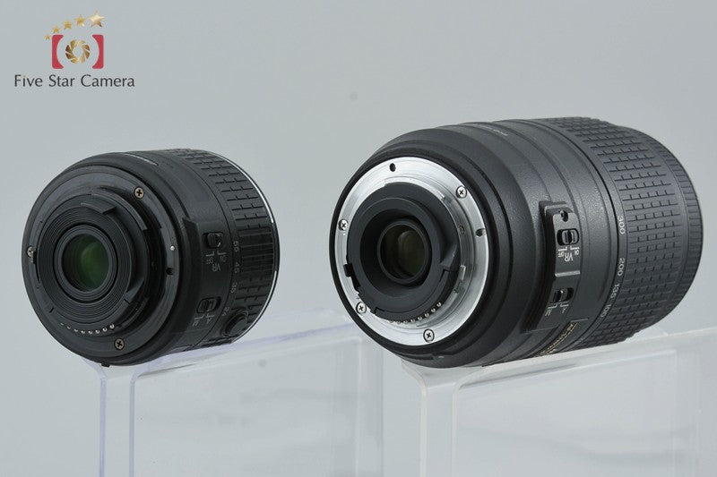 Count 2,116 Nikon D5500 Black 24.2 MP DSLR 18-55 55-300 Lenses