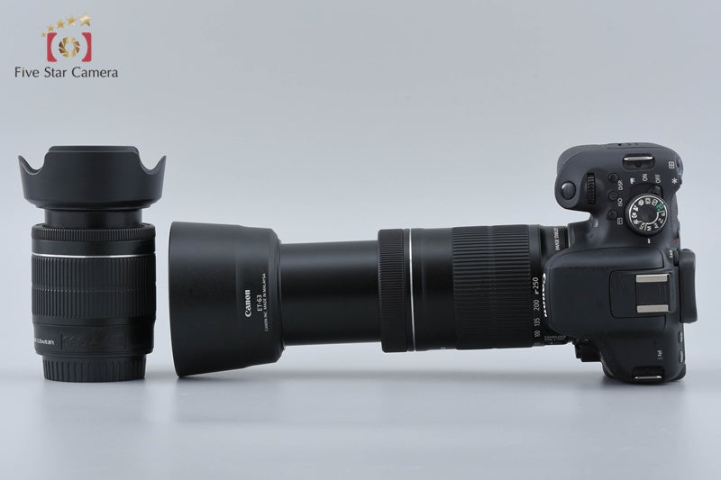 Canon EOS Kiss X8i / Rebel T6i / 750D 24.2 MP EF-S 18-55 55-250 Lenses