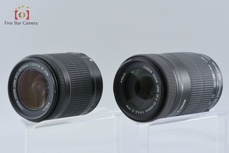 Canon EOS Kiss X8i / Rebel T6i / 750D 24.2 MP EF-S 18-55 55-250 Lenses