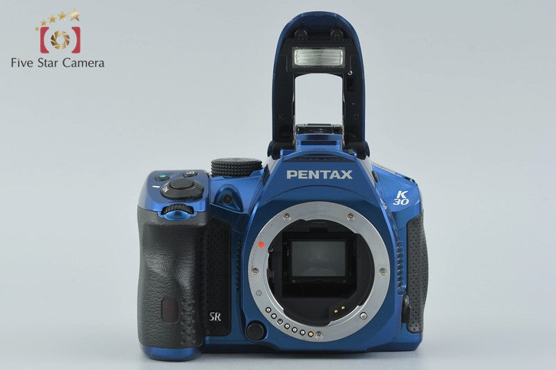PENTAX K-30 Crystal Blue 16.3 MP DSLR Camera 18-55 55-300 Lenses