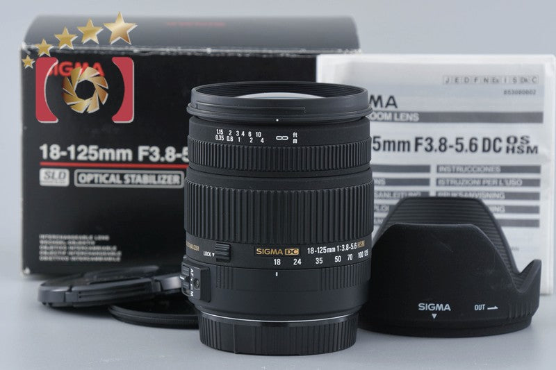 SIGMA 18-125mm f/3.8-5.6 DC OS HSM for Canon w/ Box