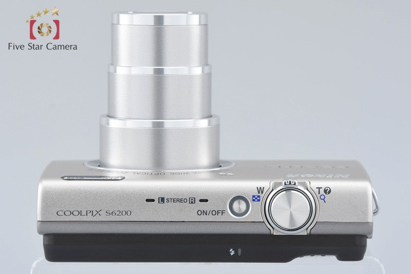 Nikon COOLPIX S6200 Platinum Silver 16.0 MP Digital Camera w/ Box