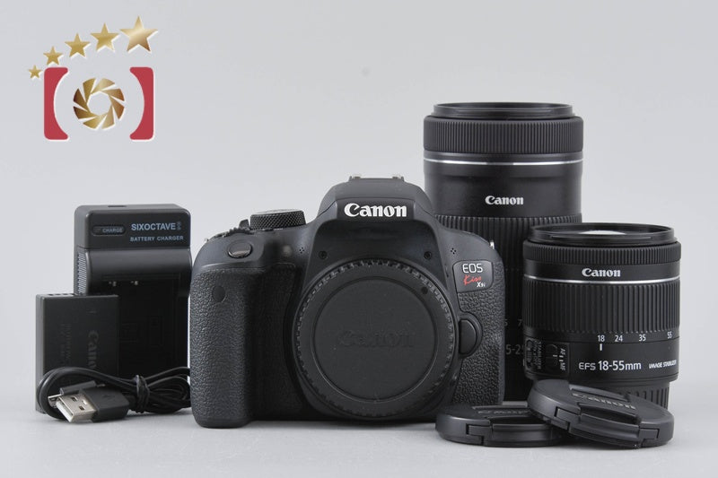 Canon EOS Kiss X9i / Rebel T7i / 800D 24.2 MP DSLR 18-55 55-250 Lenses
