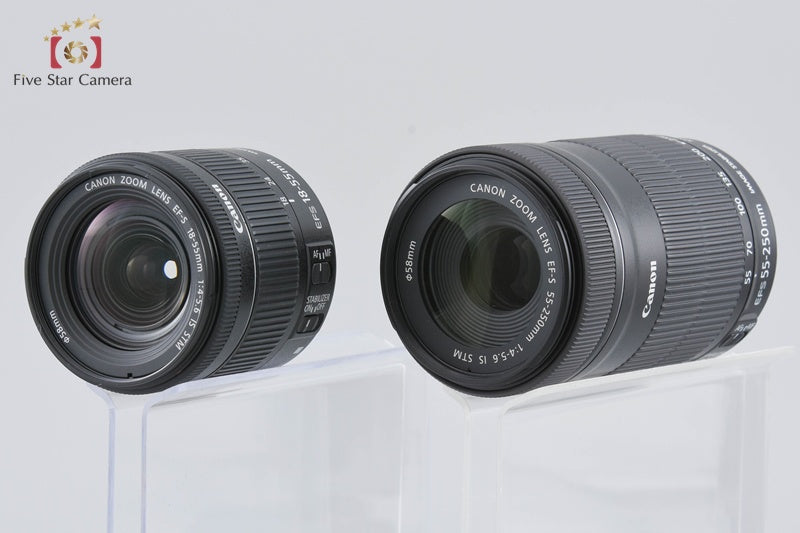 Canon EOS Kiss X9i / Rebel T7i / 800D 24.2 MP DSLR 18-55 55-250 Lenses