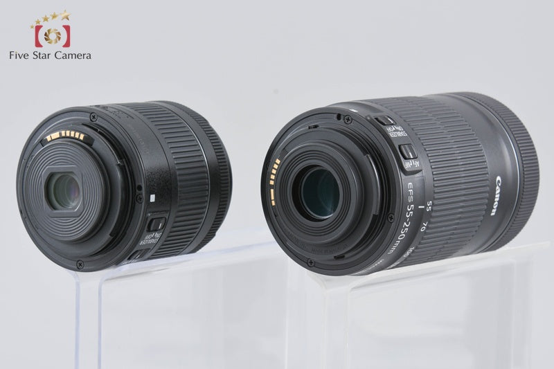 Canon EOS Kiss X9i / Rebel T7i / 800D 24.2 MP DSLR 18-55 55-250 Lenses