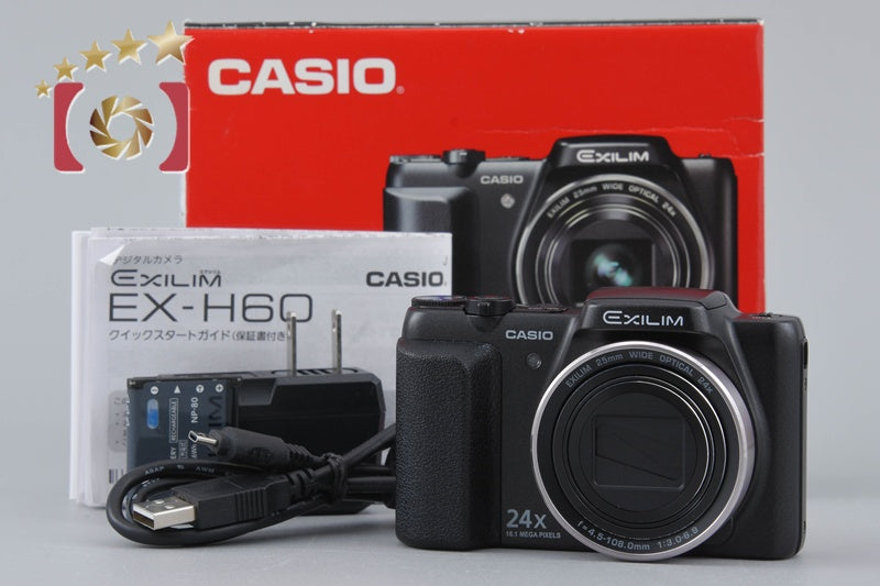 CASIO EXILIM EX-H60 Black 16.1 MP Digital Camera w/ Box