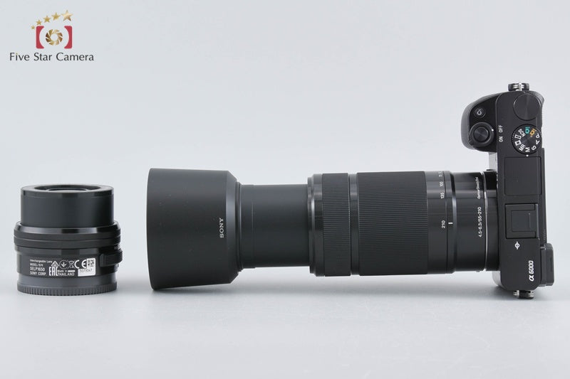 Sony α6000 ILCE-6000 Black 24.3 MP 16-50 55-210 Lenses [Japanese Language Only]