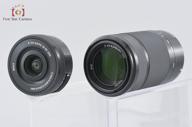 Sony α6000 ILCE-6000 Black 24.3 MP 16-50 55-210 Lenses [Japanese Language Only]