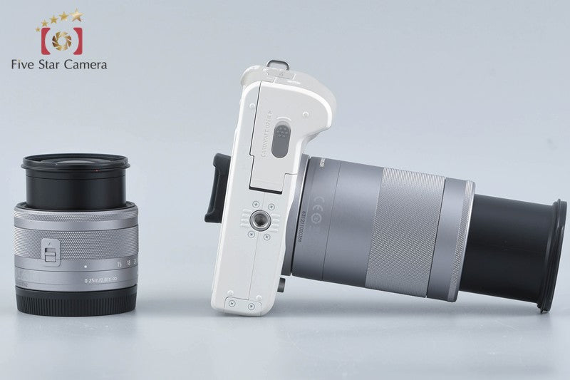 Canon EOS Kiss M / M50 White 24.0 MP 15-45 55-200 IS STM Lenses