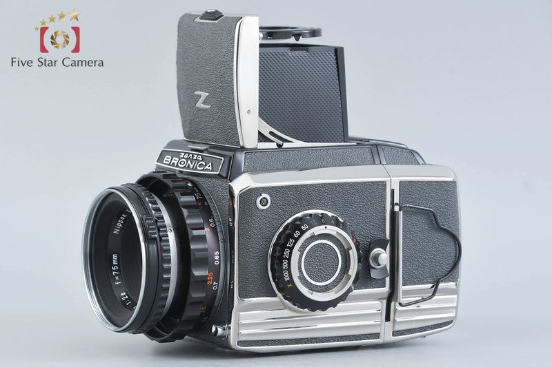 Zenza Bronica S2 Later Model Silver + Nikon NIKKOR-P 75mm f/2.8