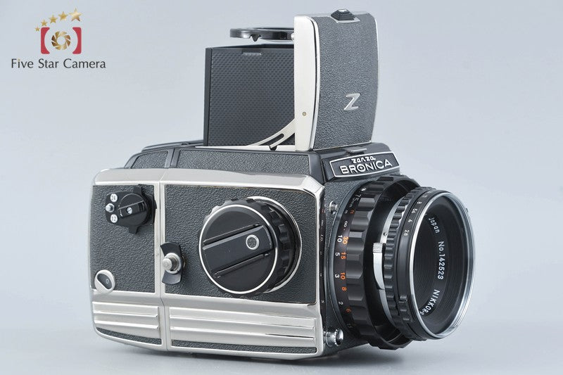 Zenza Bronica S2 Later Model Silver + Nikon NIKKOR-P 75mm f/2.8