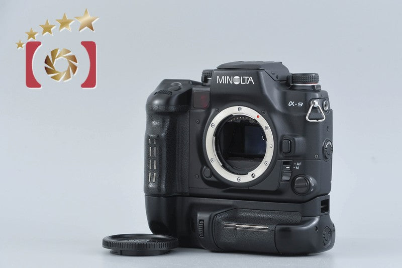 Minolta α-9 Maxxum 9 Dynax 9 SLR 35mm Film Camera + VC-9 Battery Grip