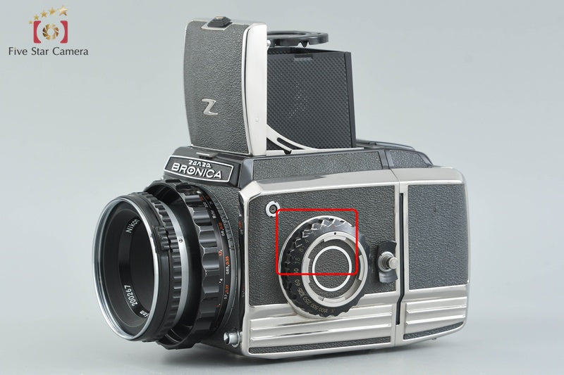 Zenza Bronica S2 Silver Early Model + Nikon NIKKOR-P 75mm f/2.8 w/ Box