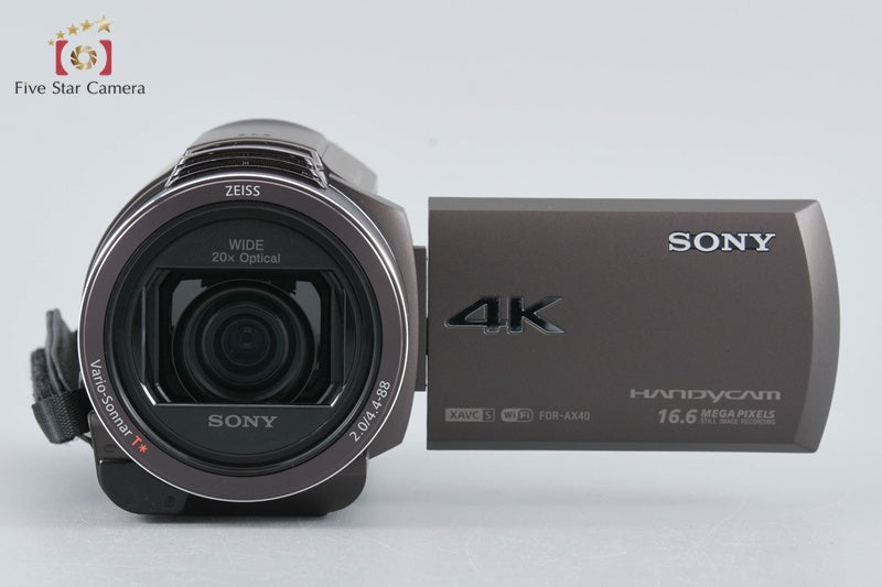 SONY HANDYCAM FDR-AX40 Bronze Brown 4K Handycam w/ Box [Japanese Language Only]