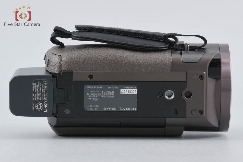 SONY HANDYCAM FDR-AX40 Bronze Brown 4K Handycam w/ Box [Japanese Language Only]